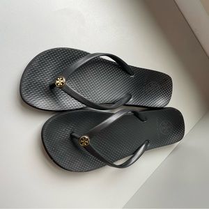 Tory Burch black flip flops, size 6.5